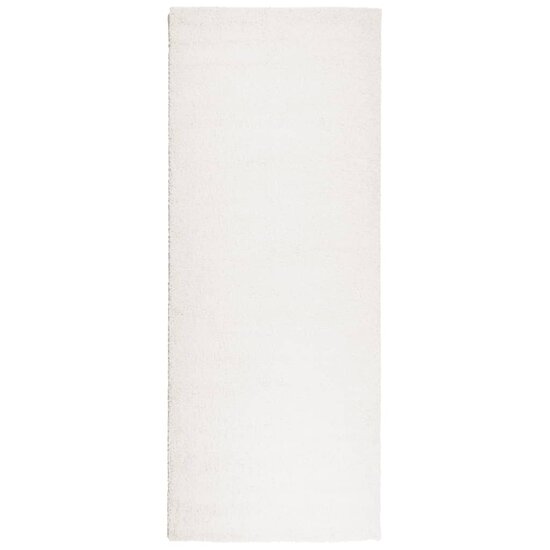 Vloerkleed PAMPLONA shaggy hoogpolig modern 80x200 cm cr&egrave;me