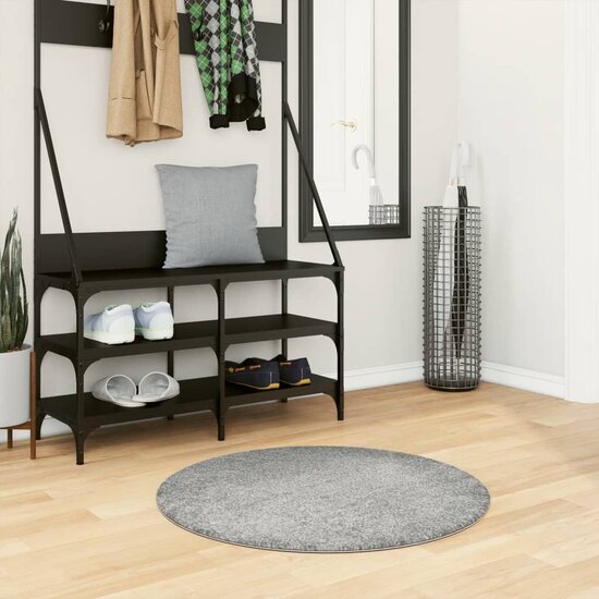 Vloerkleed PAMPLONA shaggy hoogpolig modern &Oslash; 80 cm groen