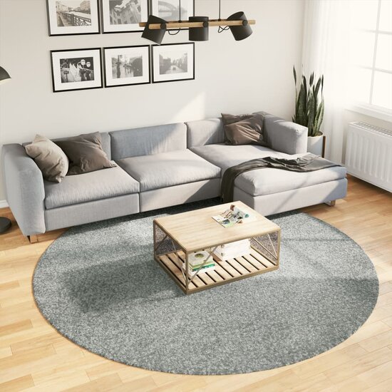 Vloerkleed PAMPLONA shaggy hoogpolig modern &Oslash; 240 cm groen