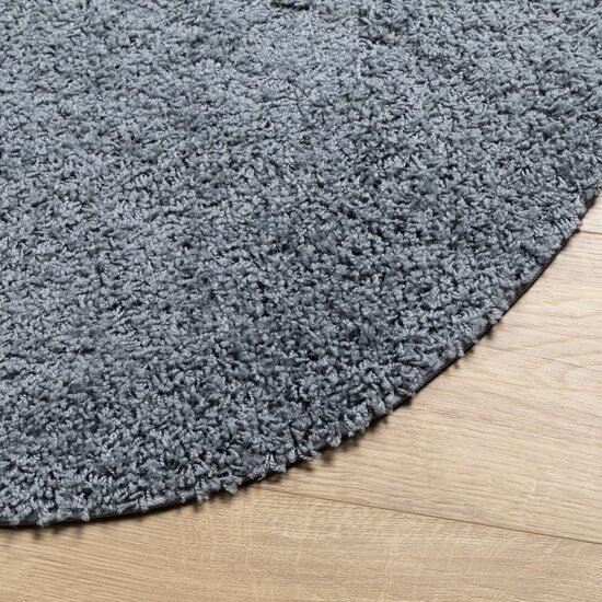 Vloerkleed PAMPLONA shaggy hoogpolig modern &Oslash; 200 cm blauw