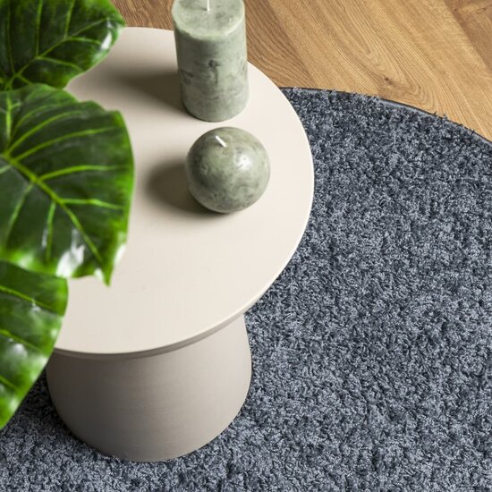 Vloerkleed PAMPLONA shaggy hoogpolig modern &Oslash; 200 cm blauw