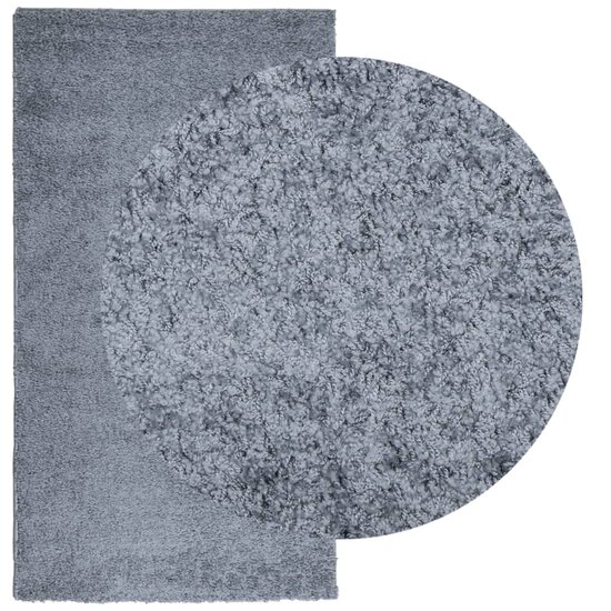 Vloerkleed PAMPLONA shaggy hoogpolig modern 60x110 cm blauw