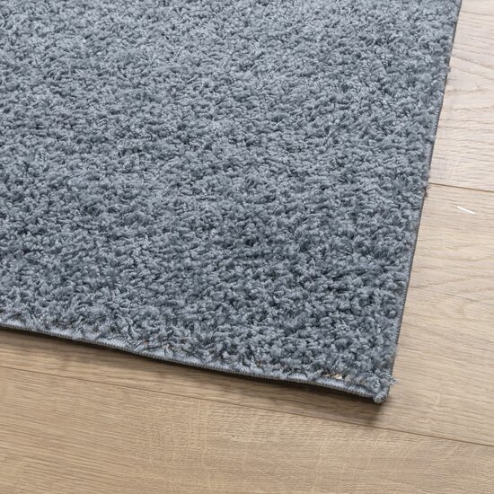 Vloerkleed PAMPLONA shaggy hoogpolig modern 60x110 cm blauw
