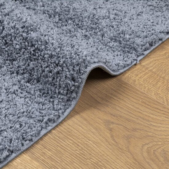 Vloerkleed PAMPLONA shaggy hoogpolig modern 60x110 cm blauw