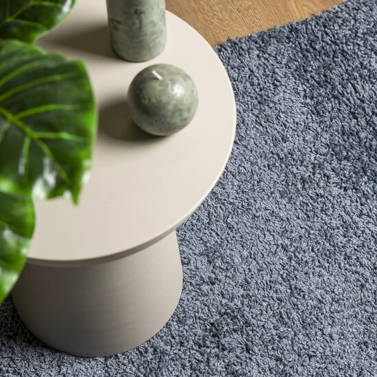 Vloerkleed PAMPLONA shaggy hoogpolig modern 60x110 cm blauw