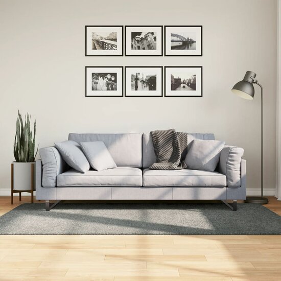 Vloerkleed PAMPLONA shaggy hoogpolig modern 100x200 cm groen