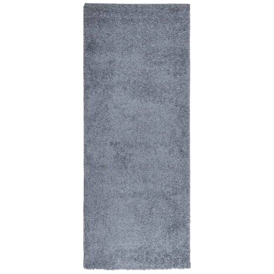 Vloerkleed Pamplona Shaggy Hoogpolig Modern Blauw 80 x 200 cm