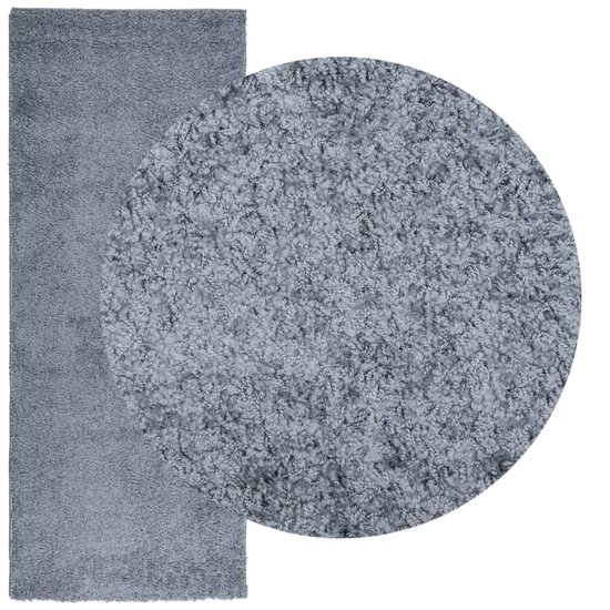 Vloerkleed Pamplona Shaggy Hoogpolig Modern Blauw 80 x 200 cm