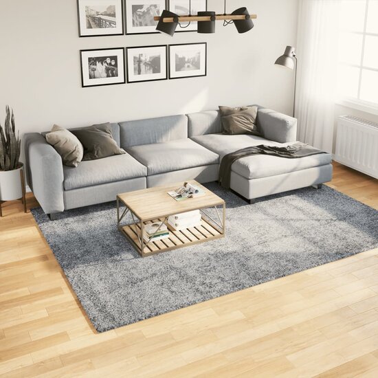 Vloerkleed Pamplona Shaggy Hoogpolig Modern Blauw 200 x 280 cm