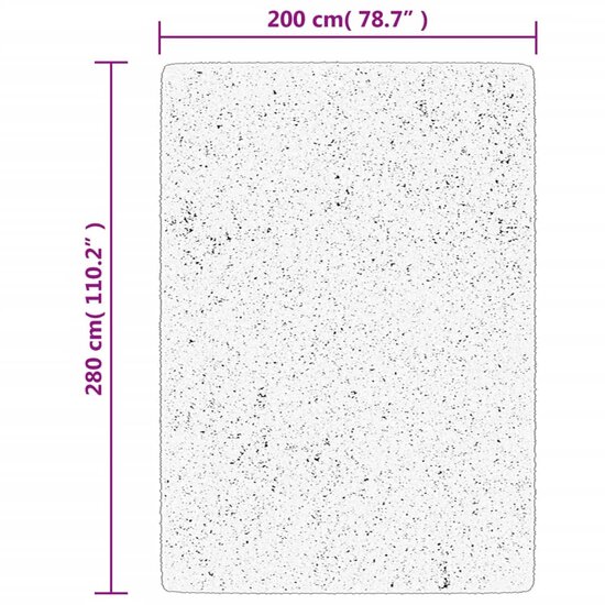 Vloerkleed Pamplona Shaggy Hoogpolig Modern Blauw 200 x 280 cm