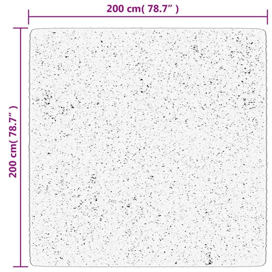 Vloerkleed Pamplona Shaggy Hoogpolig Modern Groen 200 x 200 cm