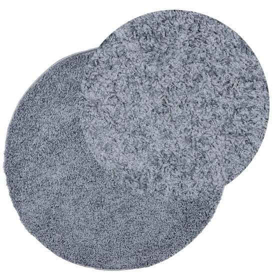 Vloerkleed Pamplona Shaggy Hoogpolig Modern Blauw &Oslash; 80 cm