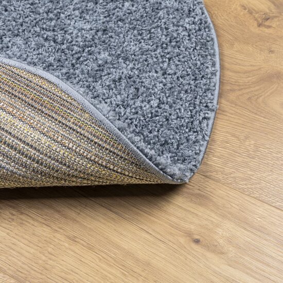 Vloerkleed Pamplona Shaggy Hoogpolig Modern Blauw &Oslash; 80 cm