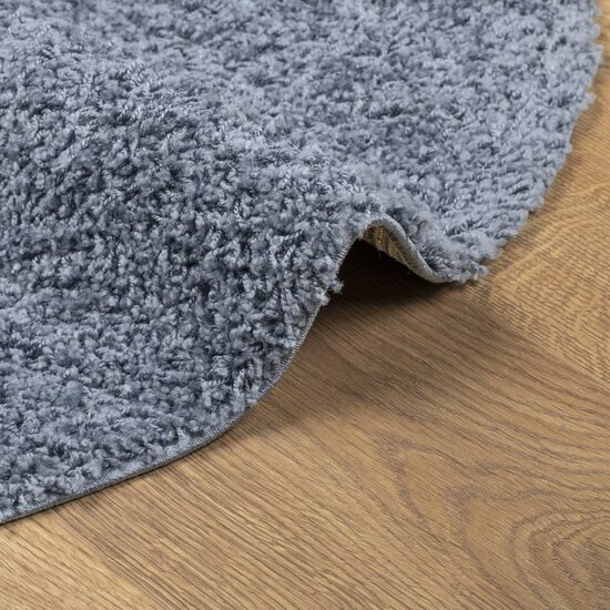 Vloerkleed Pamplona Shaggy Hoogpolig Modern Blauw &Oslash; 80 cm