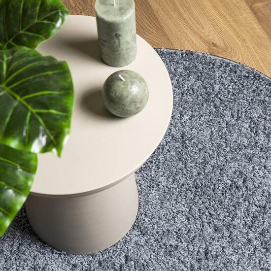 Vloerkleed Pamplona Shaggy Hoogpolig Modern Blauw &Oslash; 80 cm
