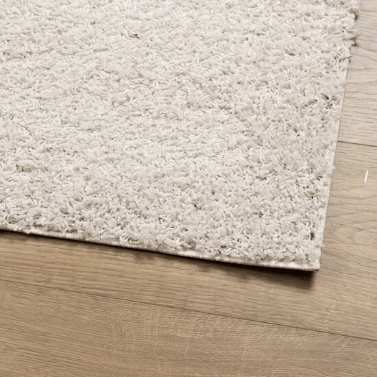 Vloerkleed Pamplona Shaggy Hoogpolig Modern Cr&egrave;me 80 x 150 cm
