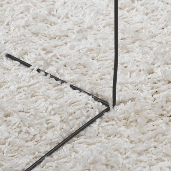 Vloerkleed Pamplona Shaggy Hoogpolig Modern Cr&egrave;me 80 x 150 cm