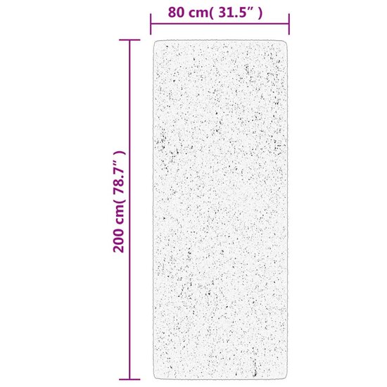 Vloerkleed Shaggy Hoogpolig Modern Cr&egrave;me En Cr&egrave;mekleurig En Zwart 80 x 200 cm