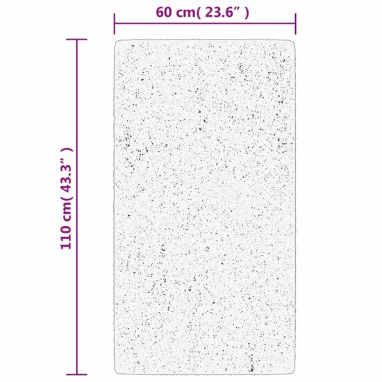 Vloerkleed Shaggy Hoogpolig Modern Cr&egrave;me En Cr&egrave;mekleurig En Zwart 60 x 110 cm