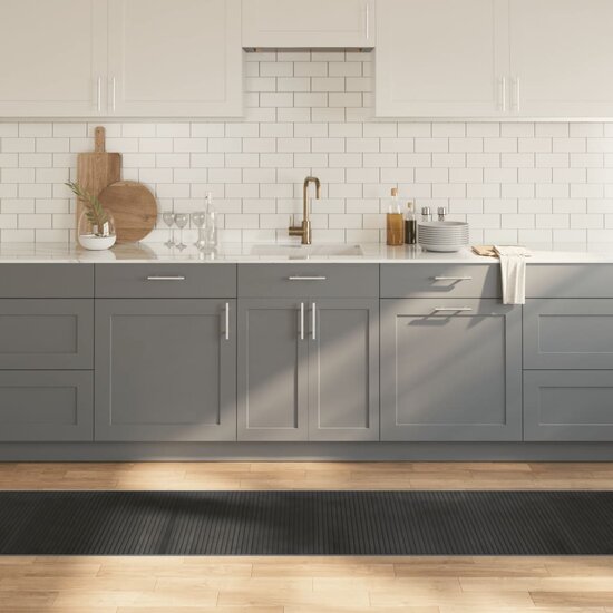 Vloerkleed Rechthoekig Bamboe 60 x 1000 cm Grijs