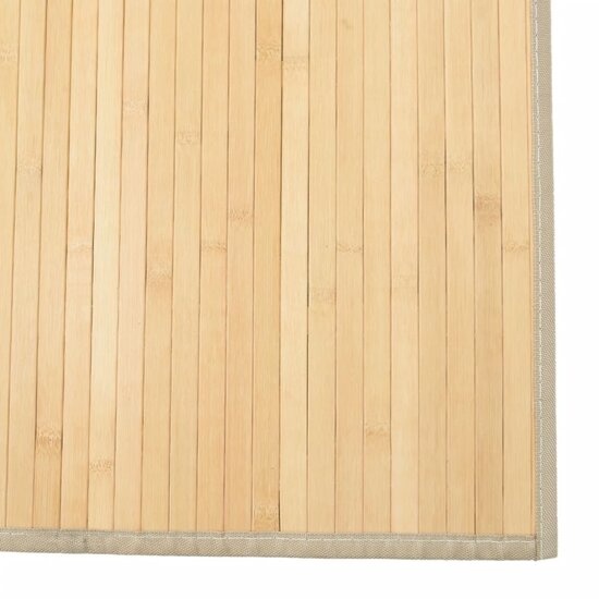 Vloerkleed Rechthoekig Bamboe 80 x 500 cm lichtnaturel