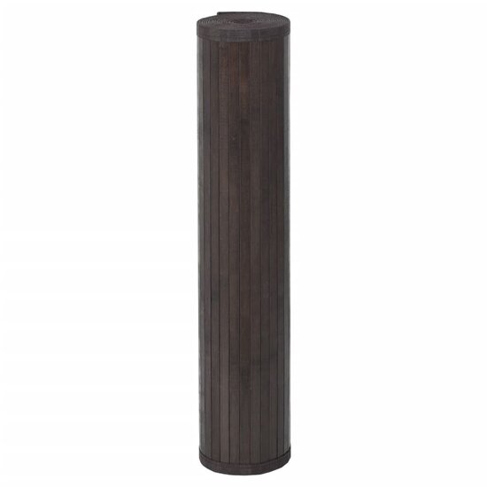Vloerkleed Rechthoekig Bamboe 100 x 500 cm Donkerbruin