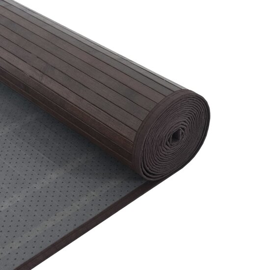Vloerkleed Rechthoekig Bamboe 100 x 500 cm Donkerbruin