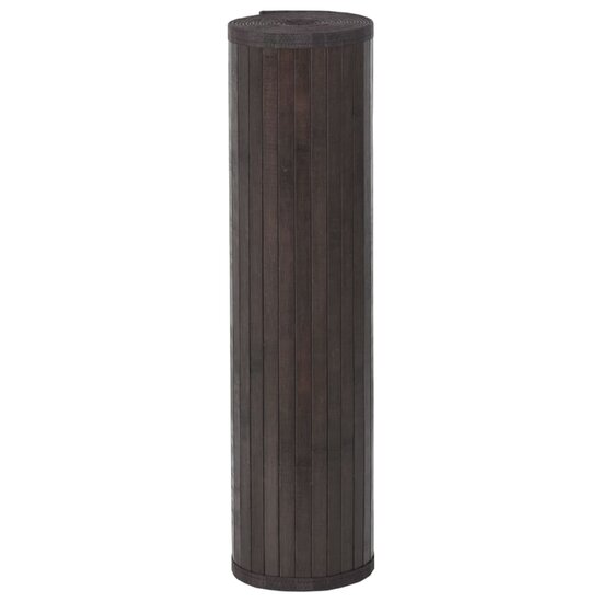 Vloerkleed Rechthoekig Bamboe 60 x 500 cm Donkerbruin