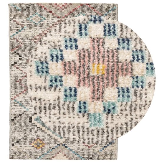 Vloerkleed Arbizu Binnen En Buiten Vintage Stijl 160 x 230 cm Lichtgrijs