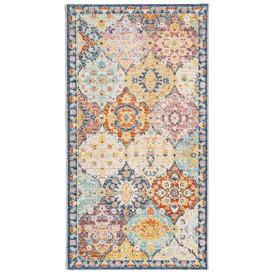 Vloerkleed Arbizu Binnen En Buiten Vintage Stijl 80 x 150 cm Multikleur