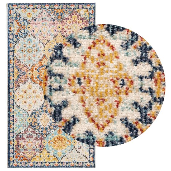 Vloerkleed Arbizu Binnen En Buiten Vintage Stijl 80 x 150 cm Multikleur