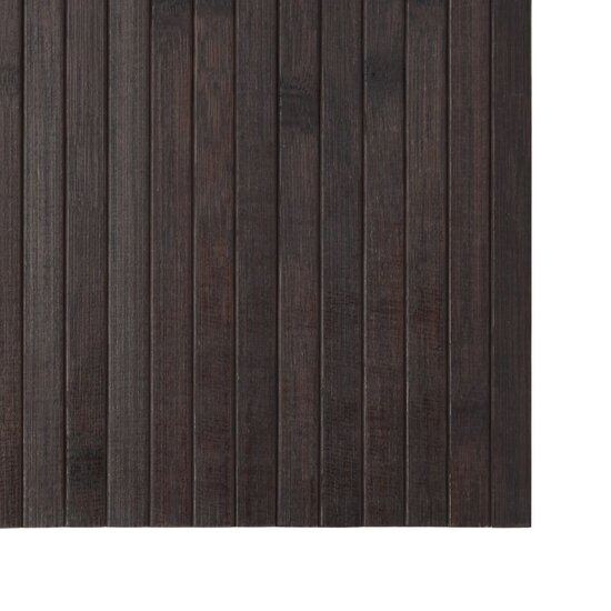 Vloerkleed Rechthoekig Bamboe 60 x 400 cm Donkerbruin