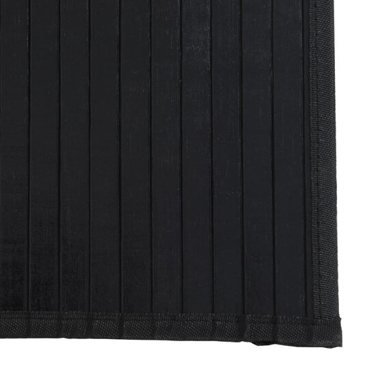 Vloerkleed Rechthoekig Bamboe 70 x 400 cm Zwart