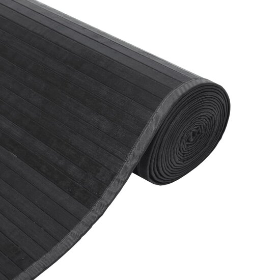 Vloerkleed Rechthoekig Bamboe 100 x 400 cm Grijs
