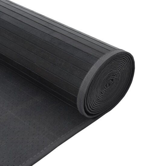 Vloerkleed Rechthoekig Bamboe 100 x 400 cm Grijs