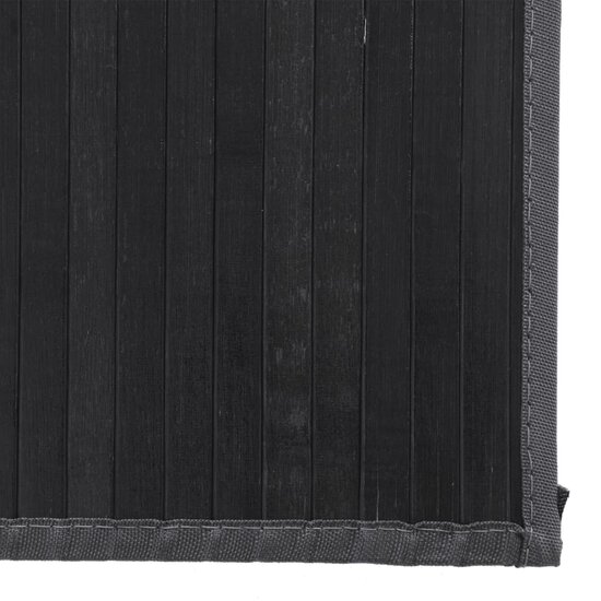 Vloerkleed Rechthoekig Bamboe 80 x 500 cm Zwart