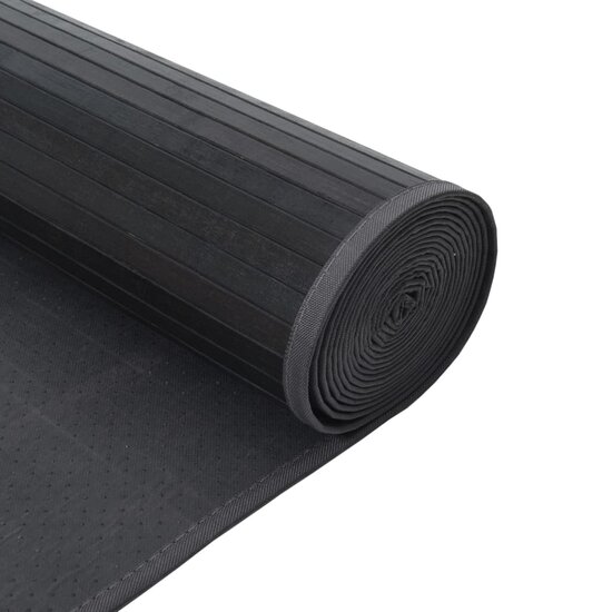 Vloerkleed Rechthoekig Bamboe 100 x 500 cm Grijs