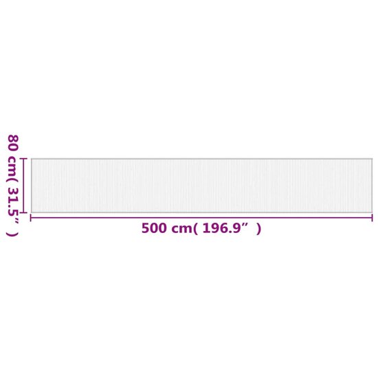 Vloerkleed Rechthoekig Bamboe 80 x 500 cm Bruin