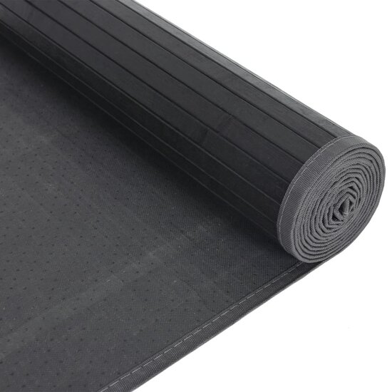 Vloerkleed Rechthoekig Bamboe 80 x 1000 cm Zwart