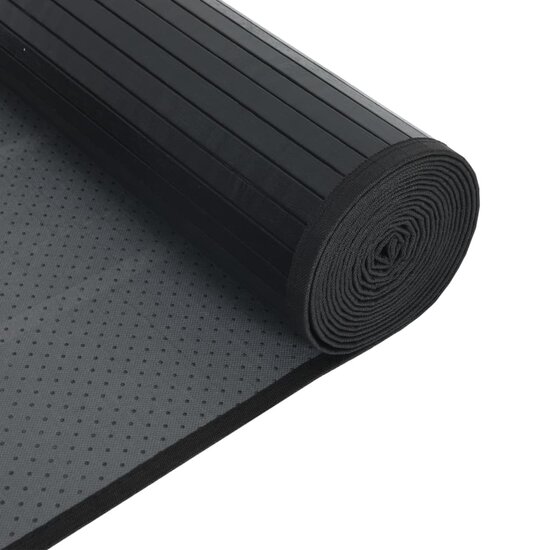 Vloerkleed Rechthoekig Bamboe 100 x 1000 cm Zwart