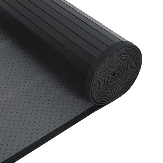 Vloerkleed Rechthoekig Bamboe 70 x 1000 cm Zwart