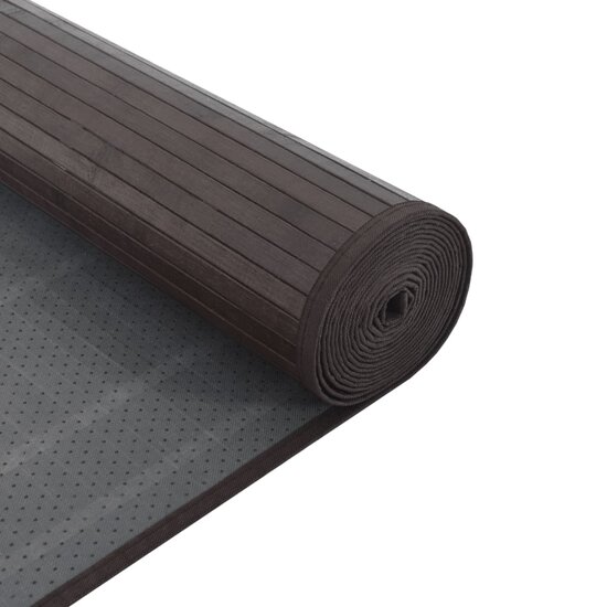 Vloerkleed Rechthoekig Bamboe 60 x 1000 cm Donkerbruin