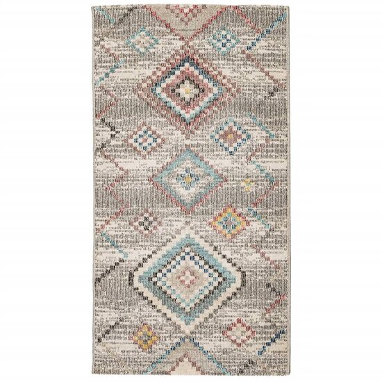 Vloerkleed ARBIZU binnen en buiten vintage stijl 80x150 cm