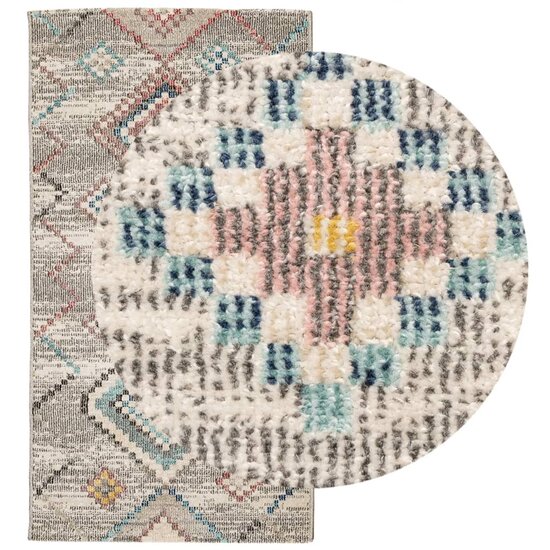 Vloerkleed ARBIZU binnen en buiten vintage stijl 80x150 cm