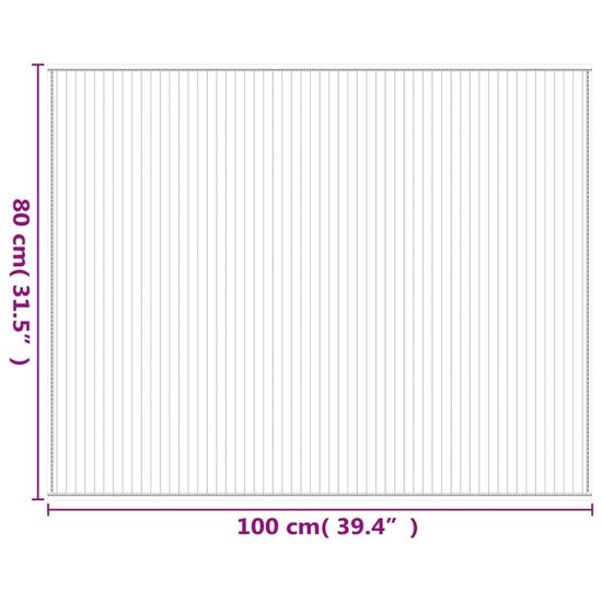 Vloerkleed rechthoekig 80x100 cm bamboe bruin