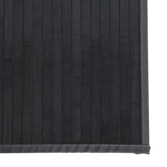 Vloerkleed vierkant 100x100 cm bamboe grijs
