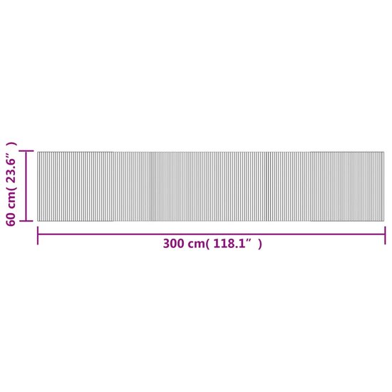Vloerkleed rechthoekig 60x300 cm bamboe bruin