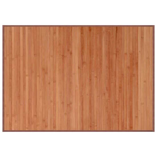 Vloerkleed rechthoekig 70x100 cm bamboe bruin