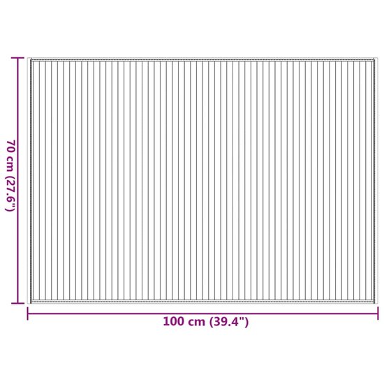 Vloerkleed rechthoekig 70x100 cm bamboe bruin