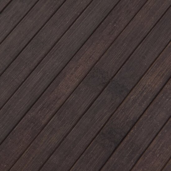 Vloerkleed rechthoekig 80x400 cm bamboe donkerbruin